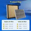 Cabin & Engine Air Filter Kit Fits 2013-2018 ES350, 2015-2017 NX200T, 2018-2021 NX300, 2010-2015 RX350, 2013-2018 AVALON, 2012-2017 CAMRY, 2011-2020 SIENNA (Gas Only); 2014-2019 HIGHLANDER (All)
