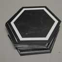 Art3d 30-Pack Hexagon Peel and Stick Flooring Tile Marble Look, Self Adhesive Waterproof Vinyl Floor Tile for Kitchen Bathroom Living Room Bedroom, 11.8" x 10.2" Black Marble