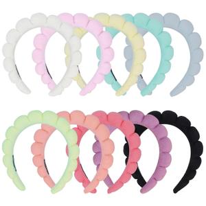 10 Pcs Spa Headband Bulk for Women Makeup Headband for Washing Face (Terry Cloth)