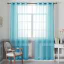 Living Room Sheer Curtain for Sliding Decor Practical and Light-Blocking Easy to Install 26×44 Pack Of 2