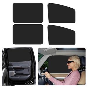 4Pack Car Window Shades with Magnets,Strong-Light Blocking&UV Protection Car Privacy Shades,Universal Essential Interior Accessories for Window Baby,Auto Camping and Napping Curtains (4PCS)