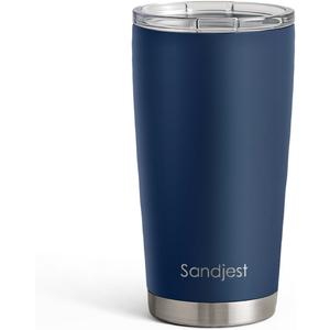 SANDJEST Navy Tumbler 20oz Stainless Steel Double Wall Vacuum Insulated, Travel Coffee Cup, Gifts for Men Women Birthday Christmas