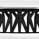 Front Shark Grille Compatible with 2018-2025 Jeep Wrangler JL JLU Gladiator JT w/o TrailCam, White Black