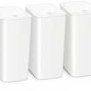 RTWDKFQ 3 Pack 4 Gallon Bathroom Small Trash Can with Lid, 15L Slim Garbage Bin Wastebasket with Pop-Up Lid for Bedroom, Office, Kitchen, Dorm, Fits Under Desk