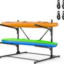 Kayak Storage Rack, Heavy Duty Freestanding Kayak Rack for Garage and Outdoor Storage, Kayak Stand Adjustable for Kayak, Canoe, Surfboard and Paddle Board, 2-Layer