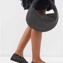 Yishaweiqi Crystal Rhinestone Ballet Flats for Women Breathable Mesh Flats Slip On Ballerina Shoes Comfortable Casual Dress Shoes (9, Black)