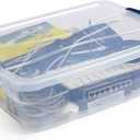Rubbermaid Cleverstore 17 Qt Clear Storage Bins with Lids, 6-Pack, Stackable, BPA-Free, Made in USA