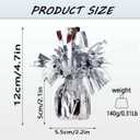 Aluminum Foil Balloon Weights for Parties (24 pcs) - 0.31lb (140g) Each - Premium Balloon Anchors for Birthday, Wedding, Dinner, Indoor & Outdoor Decorations(Silver 24pcs)