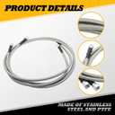 6AN 70" Transmission Oil Cooler Hose Line kit Compatible with 4L60E 4L80E TH350 TH400 200-4R 700R4 C5 Stainless Steel Braided PTFE Hose TR6060