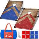 NZQXJXZ Portable Cornhole Board Set with 8 Bean Bags - 3x2 Ft Corn Hole Toss Game for Indoor and Outdoor Parties, Ideal for Kids, Adults, Beach, Yard and Camping