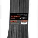 8 Inch Zip Ties Double Sided Toothed,65LBS Tensile Strength Heavy Duty Cable Wire Ties With Self-Locking Adjustable More Durable Nylon Tie Wraps for Indoor Outdoor200 Pack (Black)