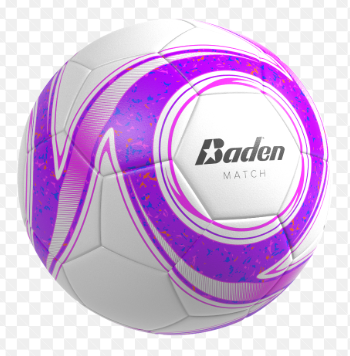 Baden Z-Series Soccer Ball – Size 3, 4, or 5 – Machine Stitched Durable Ball for Outdoor Play, Camps, Practice & Training – Cushioned Cover with Reinforced Bladder (Purple
, Size 3)