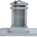 Willow Tree Crche for The Classic Nativity, Four-Part Assembly Wood Backdrop Shelters Holy Family, Build a Holiday Tradition with Nativity Collection, Hand-Painted Accessory