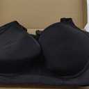 Plus Size Push Up Bras for Women Hide Back Fat Smoothing Bra Underwire Support Bras (40C, Black)