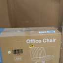 Criss Cross Chair Armless Computer Task Chair, Wide Comfty Swivel Fabric Height Adjustable Vanity Chair w/Replaceable Wheels/Fixed Base/Padded, Beige Leather