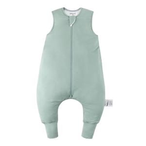 BubblePanda Rayon Made from Bamboo Toddler Sleep Sack with Feet 6-12 Months 1.0 Tog Ultra Soft Toddler Sleeping Sack Baby Sleep Bag Walker Quilted Wearable Blanket with Legs 2-Way Zipper Lightweight (Sage)