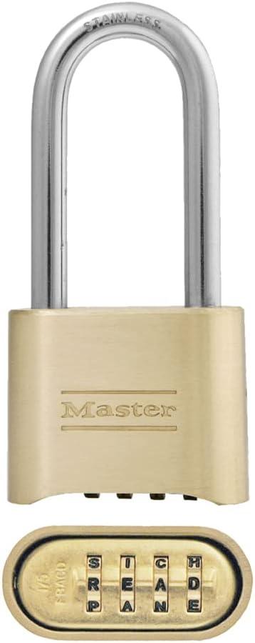 Master Lock Padlock, Set Your Own Word Combination Lock, 2 in. Wide, 175DLHWD