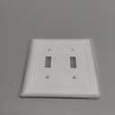 DEWENWILS White Light Switch Cover, Metal Toggle Light Switch Wall Plate, 2-Pack