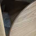 24" Fluted End Table Reversible, Hidden Storage, Natural Oak