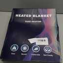 MAXEVE Electric Heated Throw Faux Rabbit Fur Blanket with 8 Heating Levels & 8 Hours Auto Off, Fast Heating Warm Cozy Sherpa Washable Blanket with Over-Heat Protection, ETL Certification, Blue