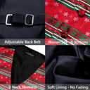 Barry.Wang Mens Red/Green Christmas Suit Vest Holiday Xmas Waistcoat Tie Set Party Tuxedo (Small)