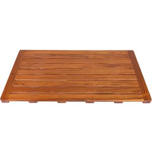 Utoplike Teak Bath Mat, Large Wood Shower Mats for Bathroom, 31.7"x17.9" Sturdy Floor Mat for Indoor Spa or Outdoor