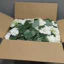 QIANYUN Faux Hydrangea Tree 30" Tall (2 Pack), Artificial Hydrangea Plant in Pot with White Flowers, Realistic Hydrangea Tree for Indoor Outdoor Porch, Patio, Home Decor