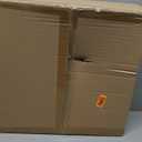 24 Inch Artificial Snow Flocked Christmas Wreath for Front Door With Tree, House and Village Decorations