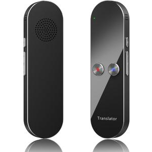 Language Translator Device Portable Two-Way Instant Translator,Online Voice Photo Text Translation 68+ Languages Supported, High Accuracy Translation Device for Travel Business Learning (Alloy Black)