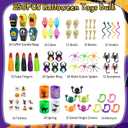 243 PCS Halloween Party Favors for Kids, 24 Pack Coffin-Shaped Goodie Bags with Halloween Toy, Halloween Goodie Bags Stuffers, Bulk Halloween Party Favors Gifts for Trick or Treat