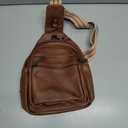 Sling Bag For Women Faux Leather Small Casual Daypack Backpack Fanny Pack Crossbody Chest Bags Purse