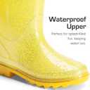 DREAM PAIRS Kids Rain Boots Glitter Boys Girls with Easy-on Handles Sparkly Waterproof Boots Outdoor Playing Rain Boots Unisex-Child, 13 Little Kid