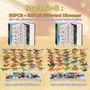 BIWASE Dinosaur Toys for Kids 3-5 5-7, 50 pcs Realistic Dinosaurs with Book & Dinosaurs Learning Cards - Educational Small Dinosaur Figures for Party Favors Gifts, Boys and Girl 8-12 Year Old