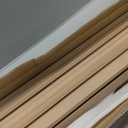 1 Set 94.5 in x 54 in MDF Board and Batten, Paintable Wainscoting Kit,Molding Trim Slat with Edge StripPremade Accent Wall Panel for DIY Kitchen Bedroom Living Room Home Decor Covers (94.5 x 54 Inch)