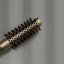AIMIKE Round Hair Brush, 1 inch Barrel with Boar Bristles, Nano Thermal Ceramic & Ionic Tech, for Blow Drying, Styling, Curling and Shine + 4 Clips (Gold, Unisex, Fine Hair, Short Hair, Anti-Frizz)