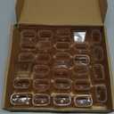 28Pcs Chair Leg Floor Protectors Rectangle for Hardwood Floors Silicone Caps Covers Felt Furniture Pads Clear Chair Sliders, Protect The Floor from Scratches(Fit:L 1.12"1.5",W 0.75"1")