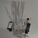 2 Pack Christmas Decorations Lights Outdoor, Extendable Meteor Shower Lights with Timer, Total 384LED 30cm 16 Tubes Indoor Outdoor Snow Cascading String Light for Xmas Garden Party Decor (Cool White)