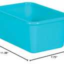 Teacher Created Resources Teal Small Plastic Storage Bin, Pack of 6