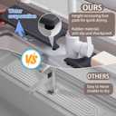 Faucet Mat for Kitchen Sink with Raised Feet, Fast Drying Diatomite Stone Sink Tray, Water Absorbent Faucet & Sink Splash Guard, Prevents Moisture Buildup, Durable Protector for Bathroom Counter