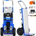 Electric Stair Climbing Dolly, 880lbs Capacity Stair Climbing Hand Trucks, 1200W Powered Electric Dolly Heavy Duty Cart, with Folding Handle & Solid Wheel & 4M Safety Rope