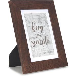 kennethan Dark Brown Picture Frame - 8x10, Displays 5x7 or 8x10, Wall Mountable