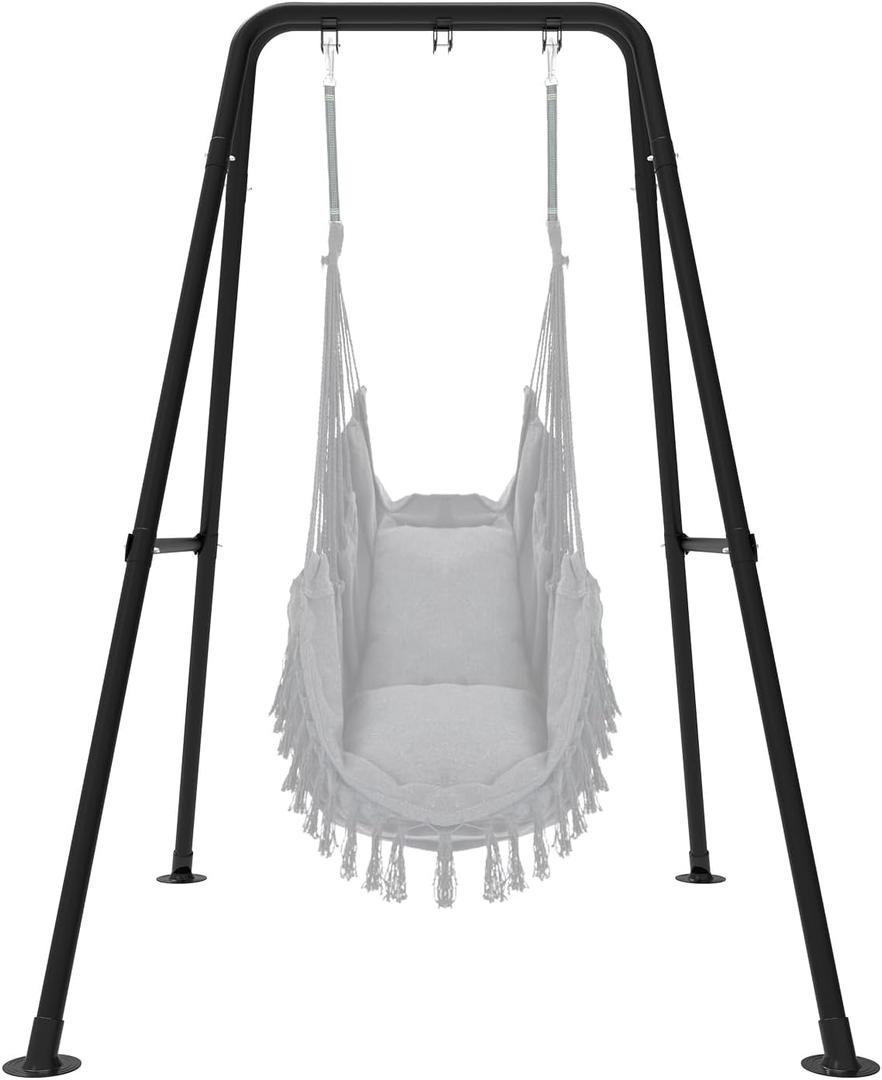 Taleco Gear Swing Stand, Max Load 330lbs, Heavy Duty ,Outdoor or Indoor Hanging Hammock Chair Stand only,Hammock Chair not Include(Black)