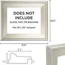 Creative Mark 16x20 Plein Air Style Frame, Silver Leaf, Museum Quality