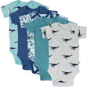 HonestBaby baby-boys 5-pack Short Sleeve Bodysuits One-piece 100% Organic Cotton for Infant Baby Boys (3-6 Months, Seaside Fun) HonestBaby baby-boys 5-pack Short Sleeve Bodysuits One-piece 100% Organic Cotton for Infant Baby Boys (3-6 Months, Seaside Fun)