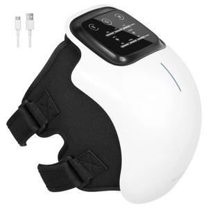 Medcursor Knee Massager with Heat, Cordless Heated Knee Massage for Pain Relief with 3 Heating Levels, 3 Vibration Modes, LED Screen, Adjustable Straps, Gift for Men and Women
