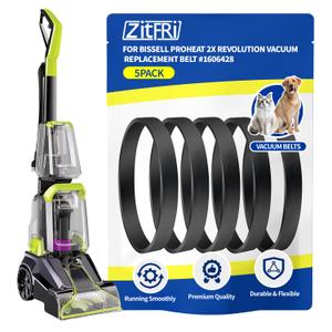 5Pack Replacement Belts for Bissell 2910, 2987, 2806, 28062, 29878, 29879, 2190W PowerForce TurboClean PowerBrush Pet Carpet Cleaner, Flat Pump Belt Compatible with Part #1606428