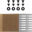 MiOYOOW Molle Extension Panel, Tactical Side Hook Looped Panel, Vest Cummerbund Extension Wing for Vests Chest Rigs (khaki)