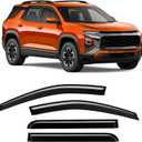 Tape-On Rain Guards Compatible with Chevy Equinox 2025 2026 Window Deflector Out Channel Extra Durable Side Sun Guard 2025 Equinox Visor Deflectors Black 4 PCS