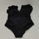 Aqua Eve Plus Size One Piece Swimsuit with Sleeve Tummy Control Bathing Suit Ruffle Vintage Swimwear Black 22W