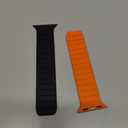 Magnetic Silicone Bands Compatible with Apple Watch 42mm(Series 11/10) 41mm 40mm 38mm, Sport Wristband for Men Women Compatible with iWatch SE Series 11 10 9 8 7 6 5 4 3, Black-Orange